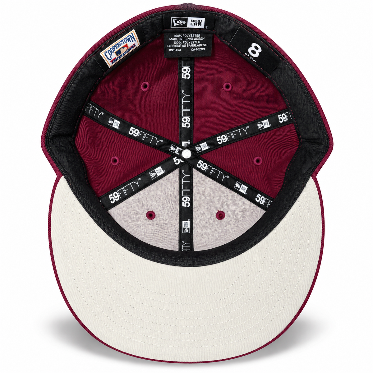 Hat Club New Era Los Angeles Dodgers 100th Anniversary 59FIFTY Fitted Hat Maroon Cream 2022