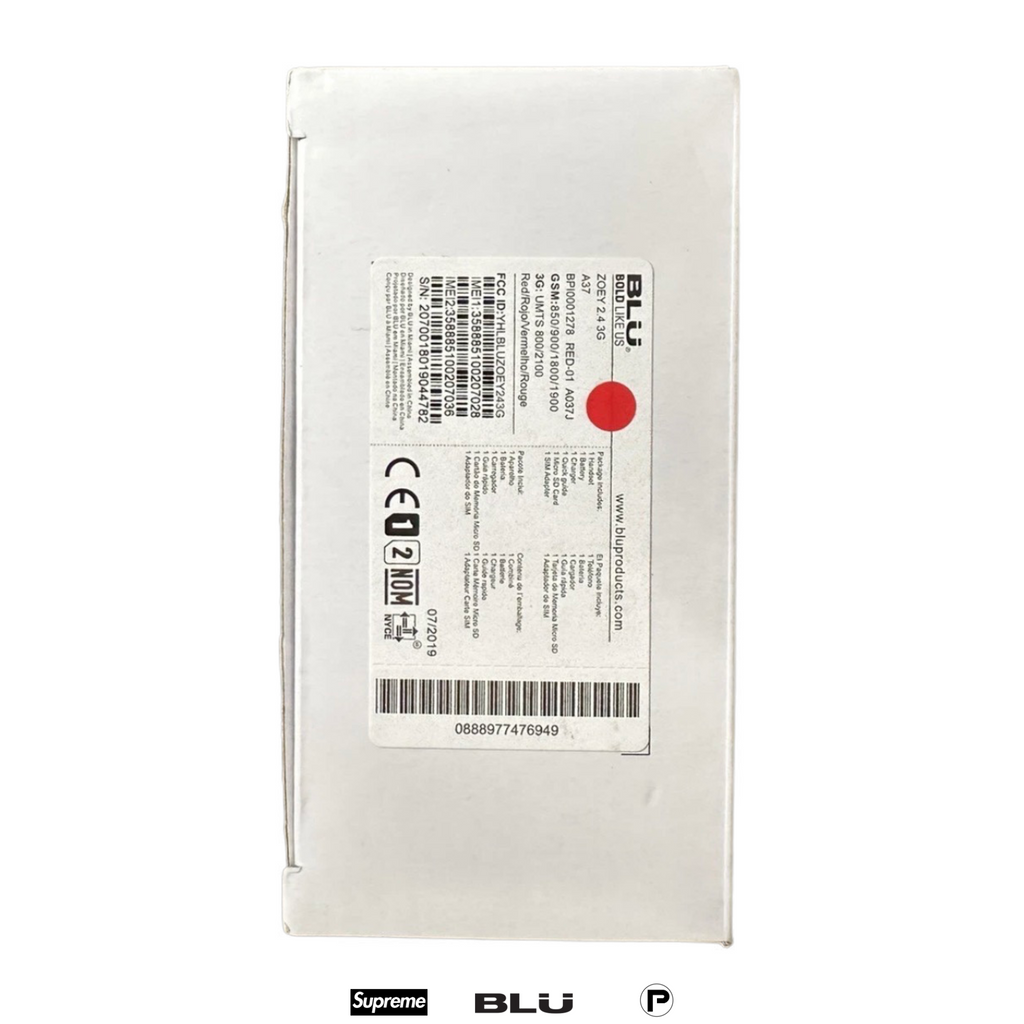 Supreme BLU Burner Phone Red 2019