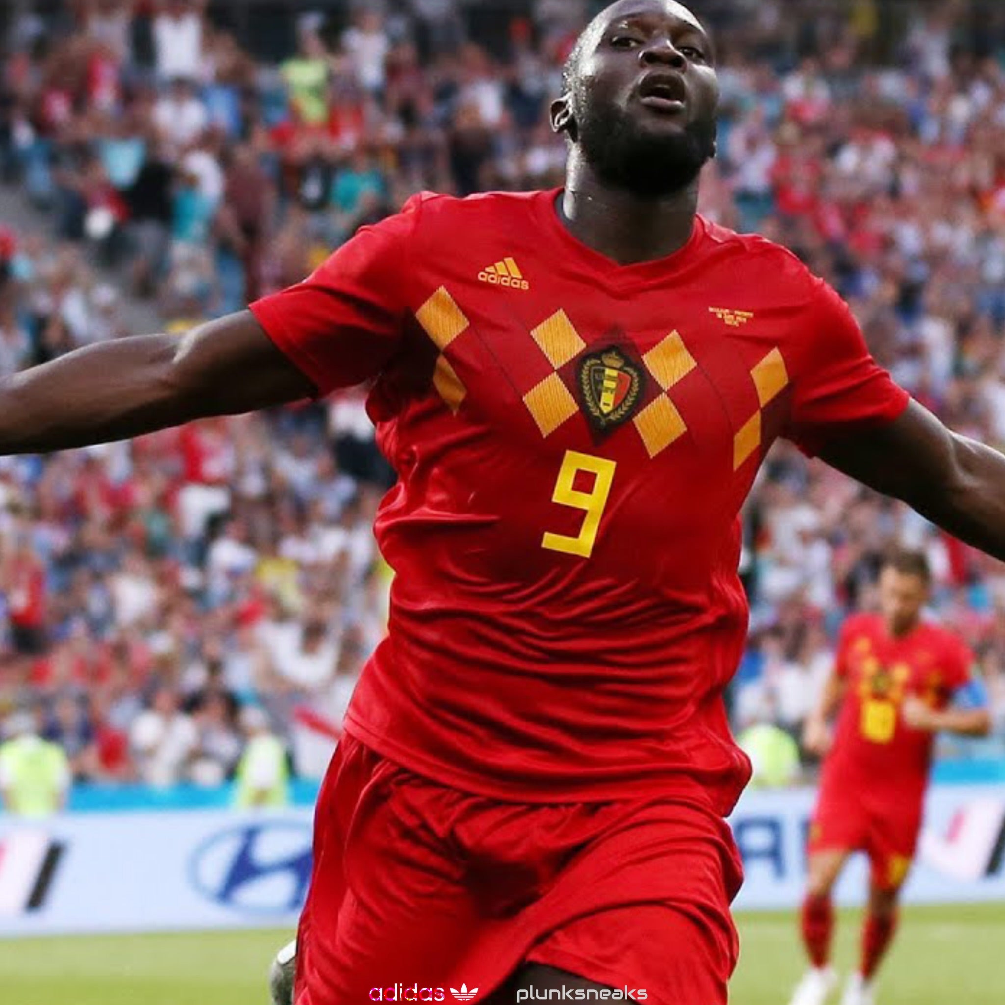 adidas Belgium National Team World Cup Home Romelu Lukaku Jersey 2018 (USED)