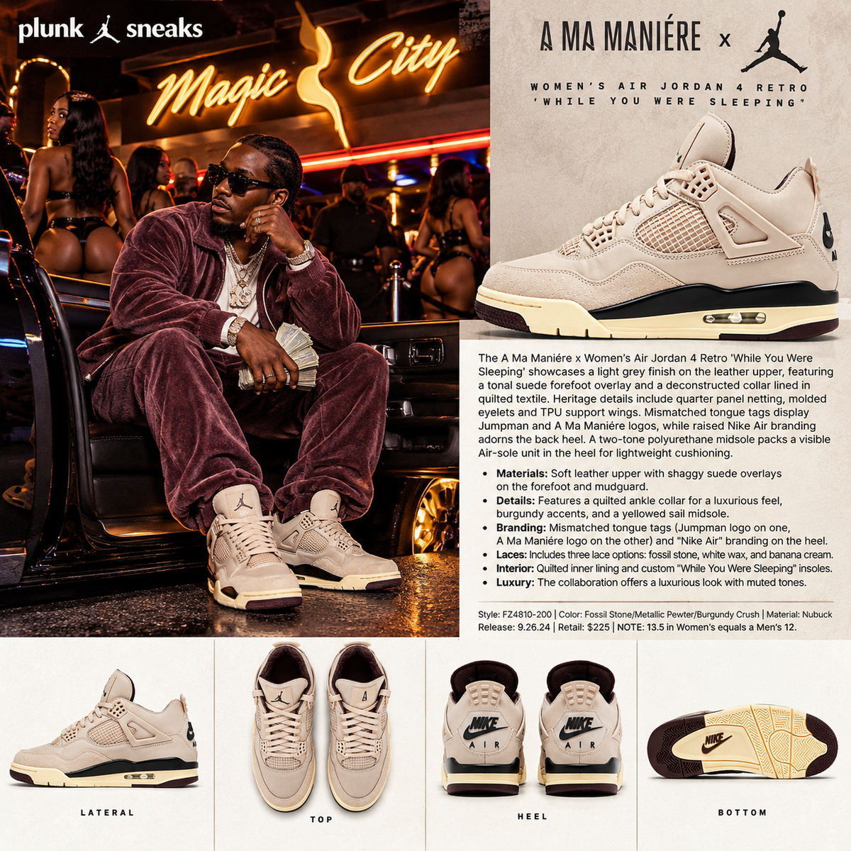 A Ma Maniére Air Jordan 4 Retro Womens While You Were Sleeping 2024 (USED)