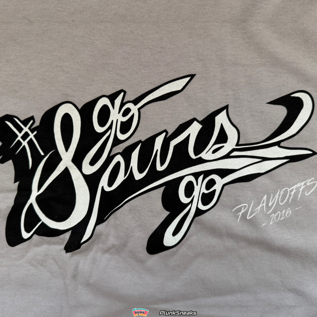 San Antonio Spurs Go Spurs Go Hashtag Playoff Tee 2016 (USED)