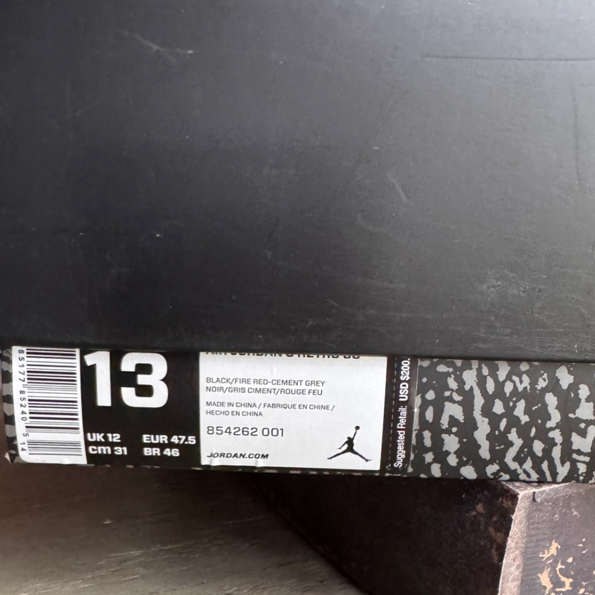 Air Jordan 3 Retro OG Black Cement 2018 (USED)