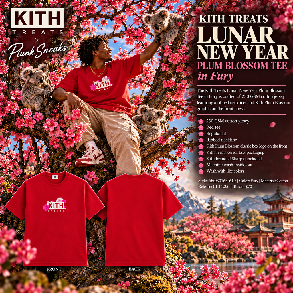 Kith Treats Lunar New Year Plum Blossom Tee Fury 2025