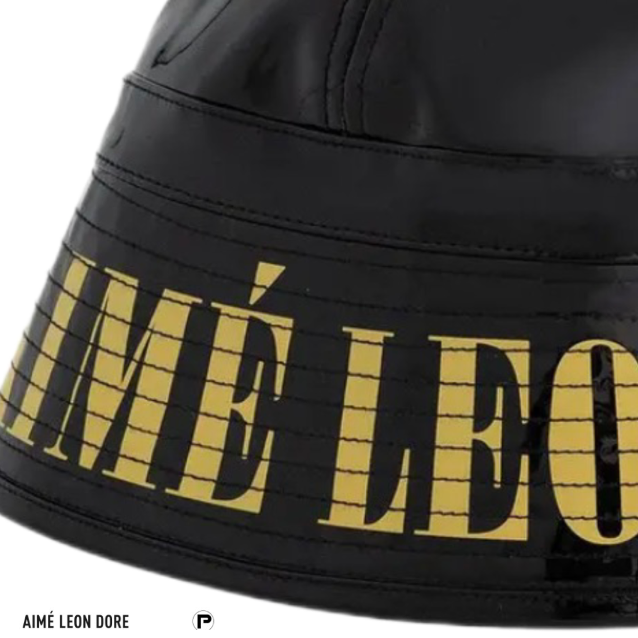 Aimé Leon Dore Patent Leather Bell Bucket Hat 'Jet Black'