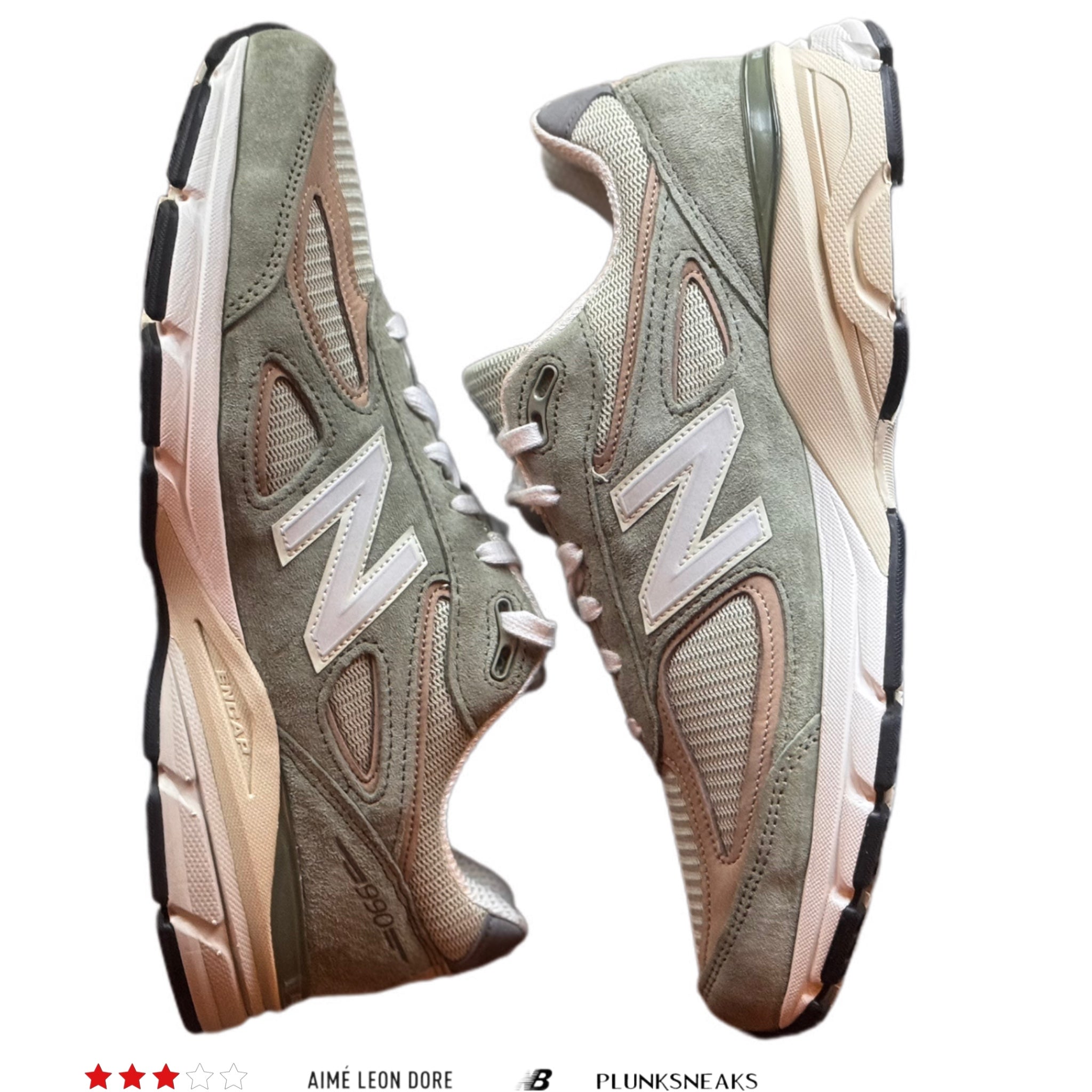 Aime Leon Dore Teddy Santis New Balance 990v4 MiUSA Olive Incense