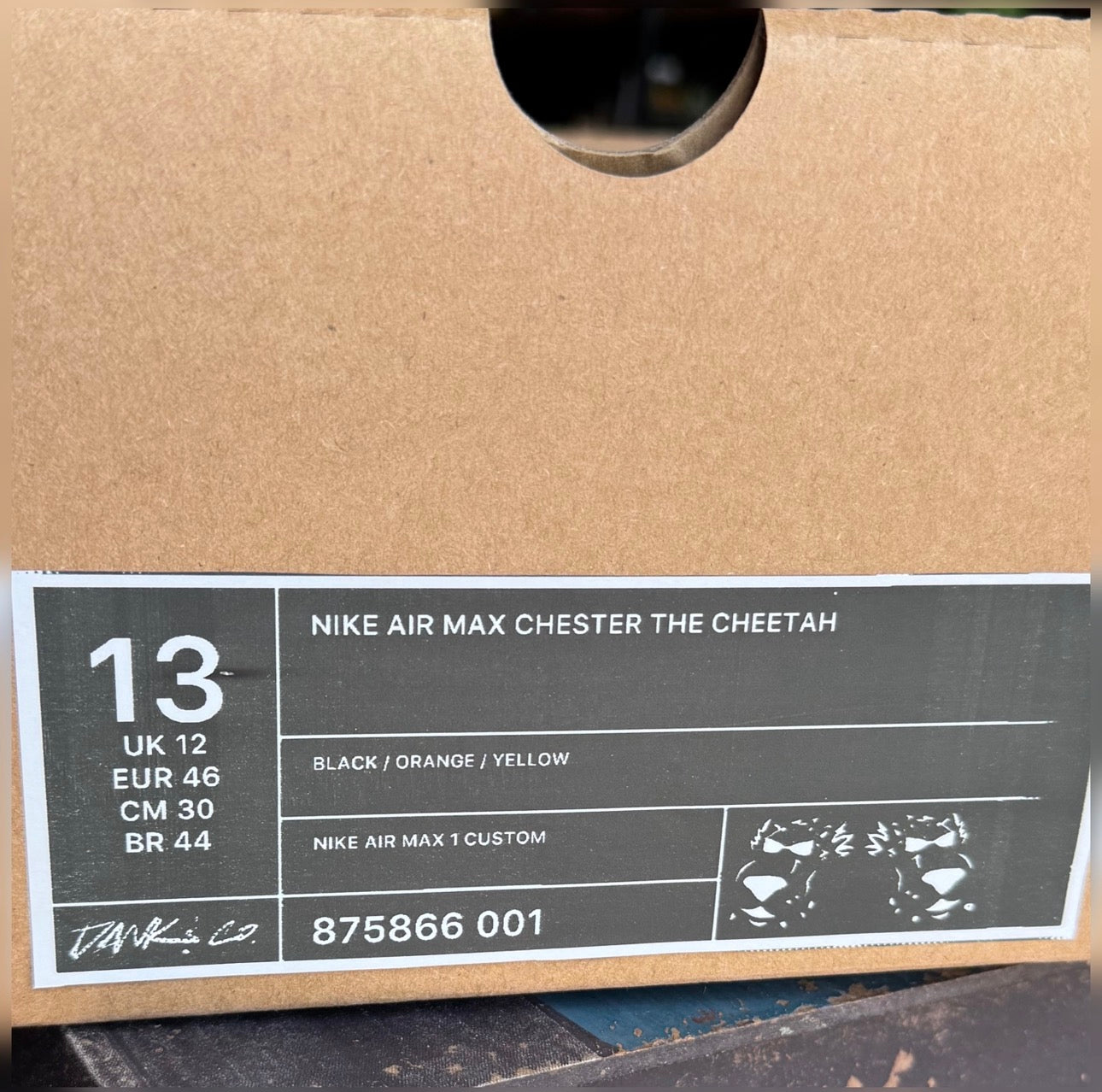Nike Air Max 1 Cheetos Chester The Cheetah Custom 2019 (USED)