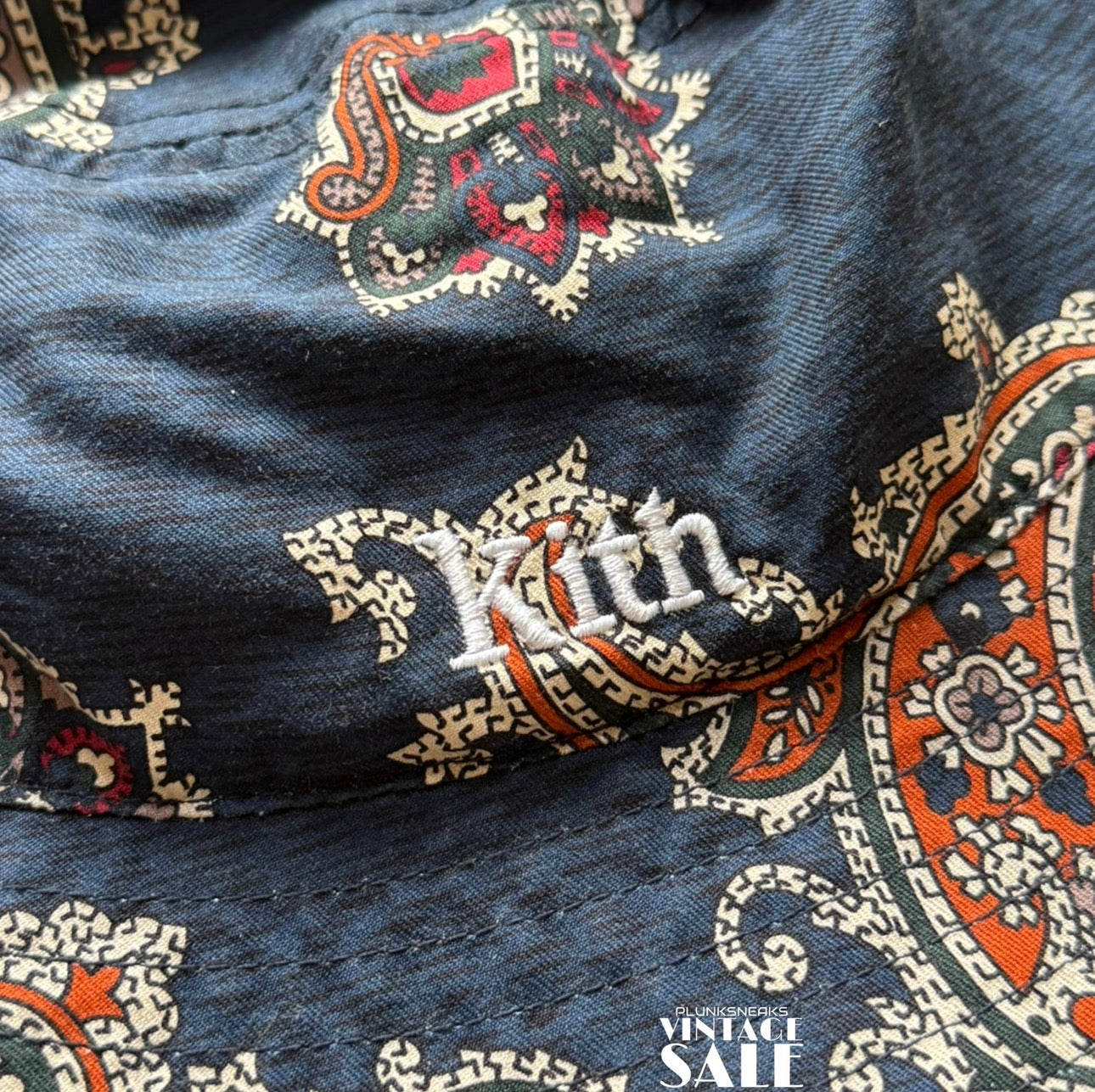 Kith Silk Cotton Paisley Reversible Bucket Hat 2021 (USED)