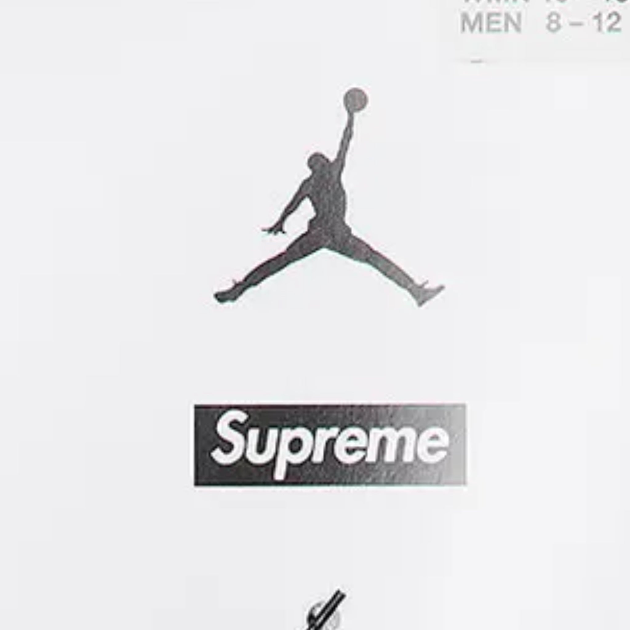 Supreme x Jordan Crew Socks White (2 Pack) 2024