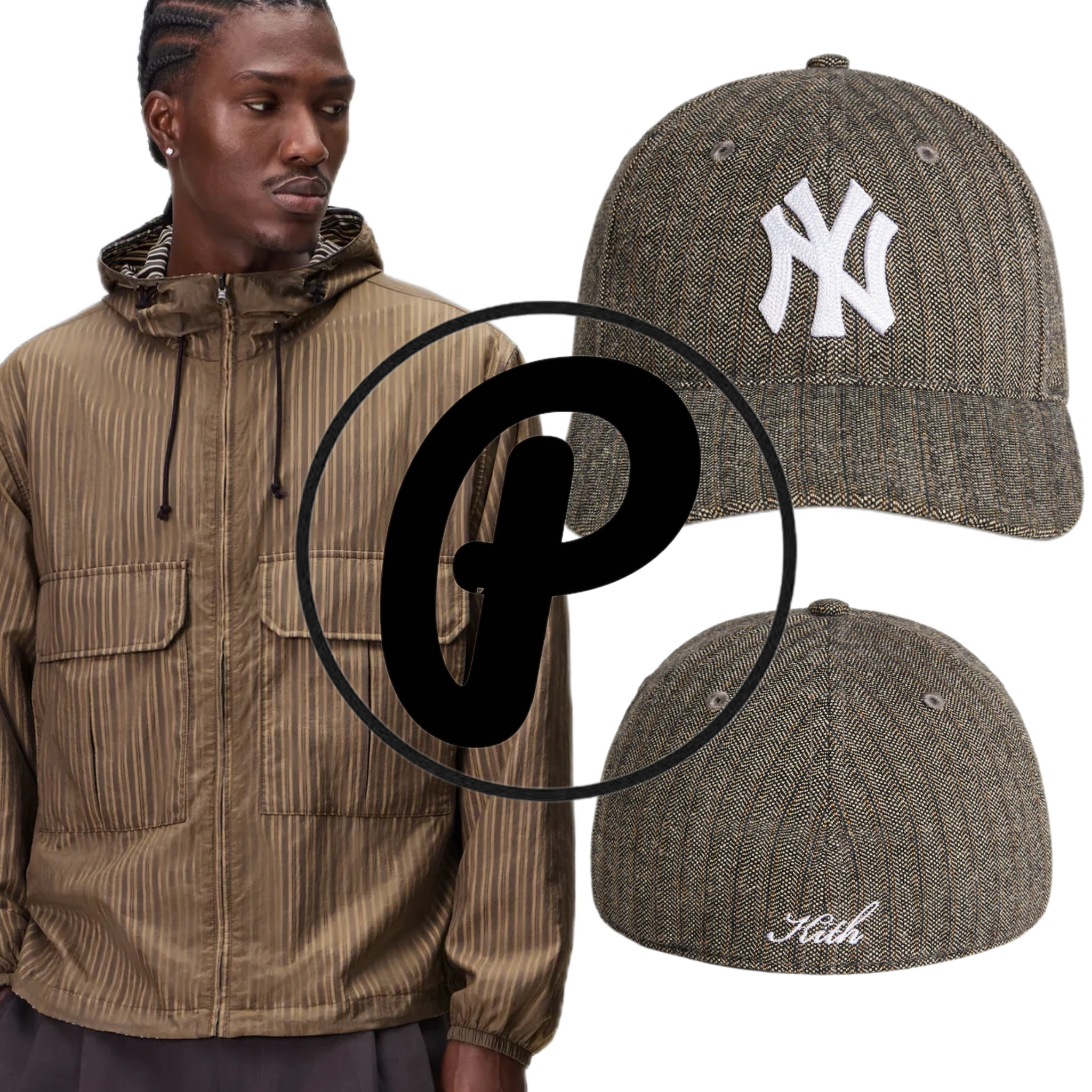 Kith & '47 for the MLB New York Yankees Barre Stripe Franchise LS Fitted Cap