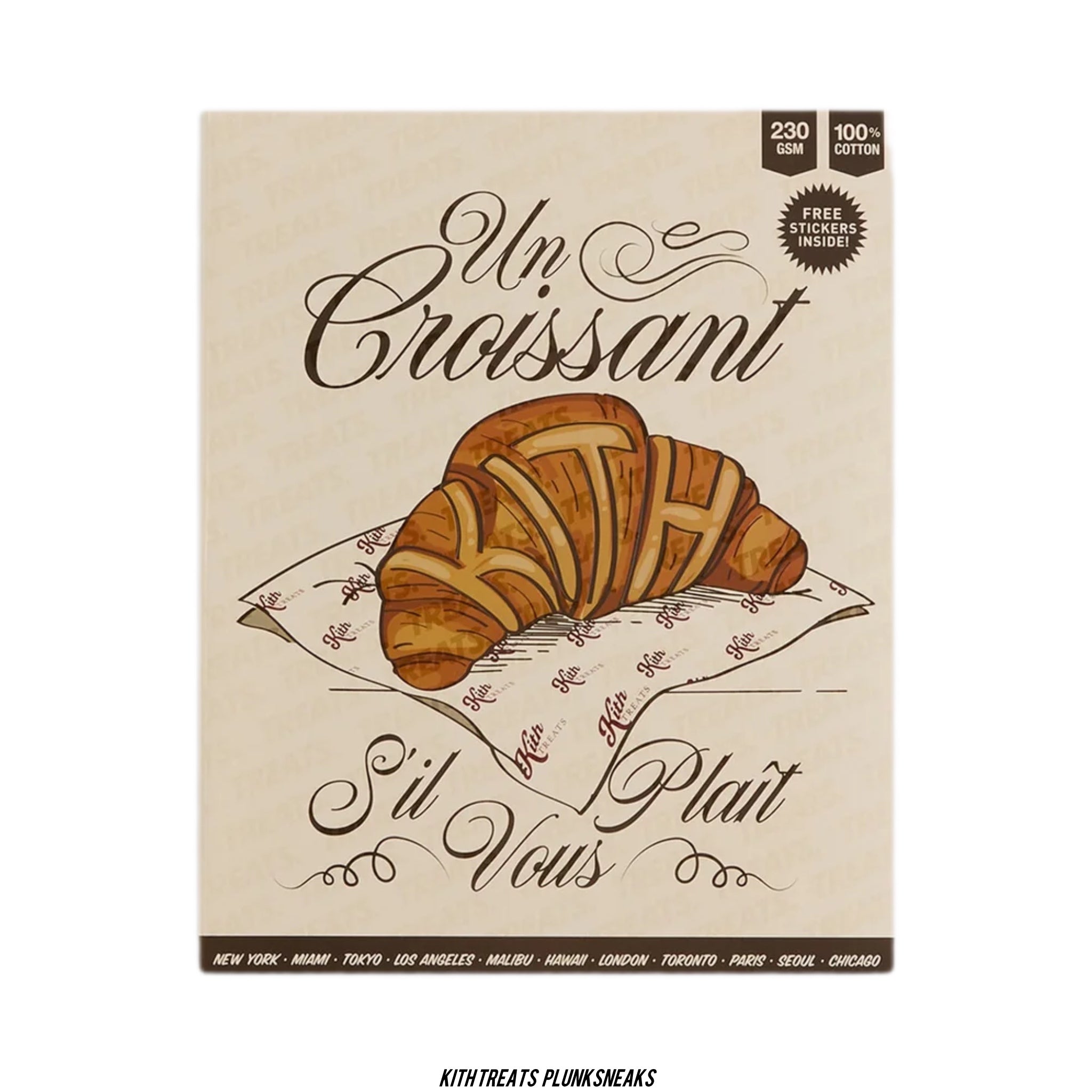 Kith Treats Croissant Paris Long Sleeve Pocket Tee