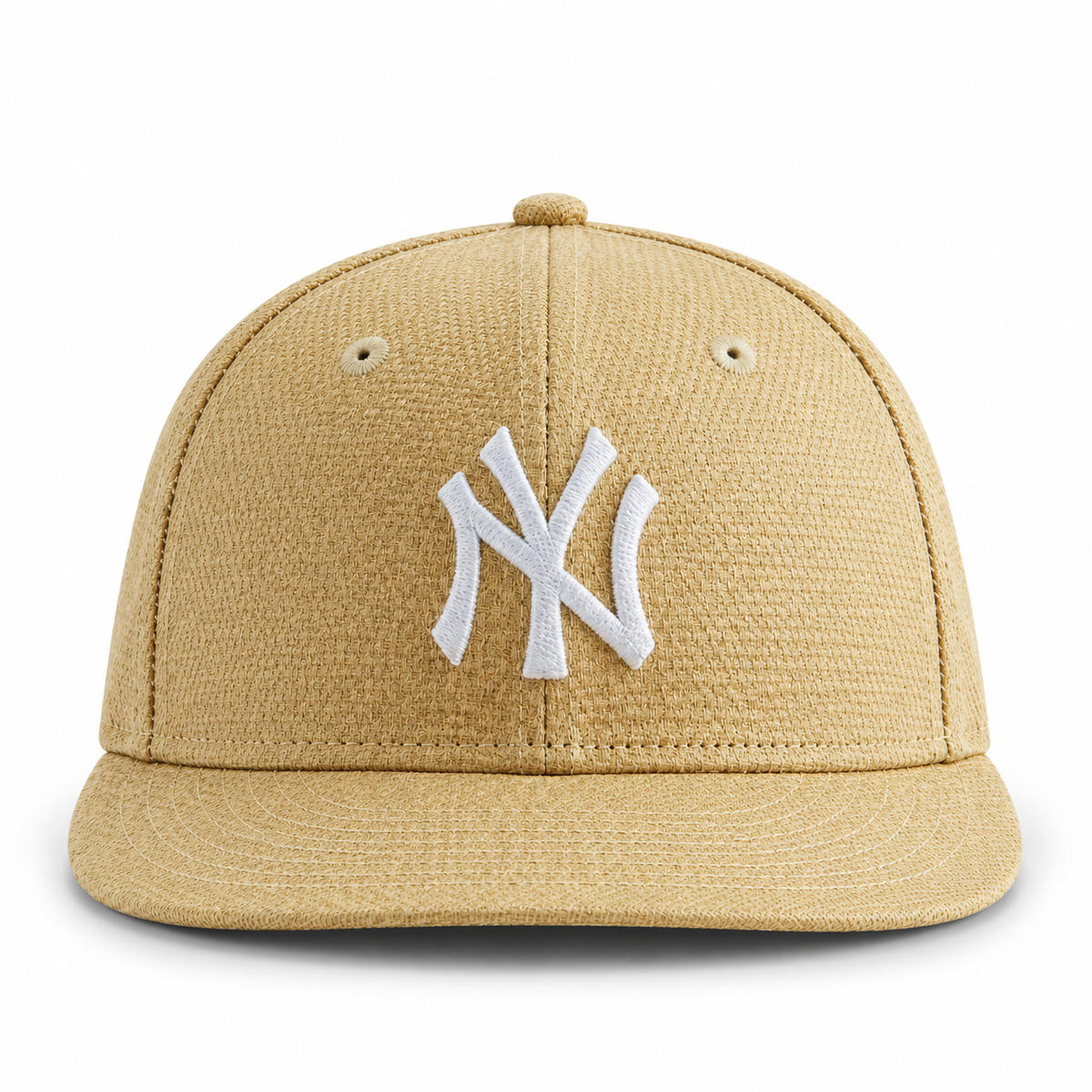 Kith New Era New York Yankees Raffia Fitted Hat Natural 2025 (USED)