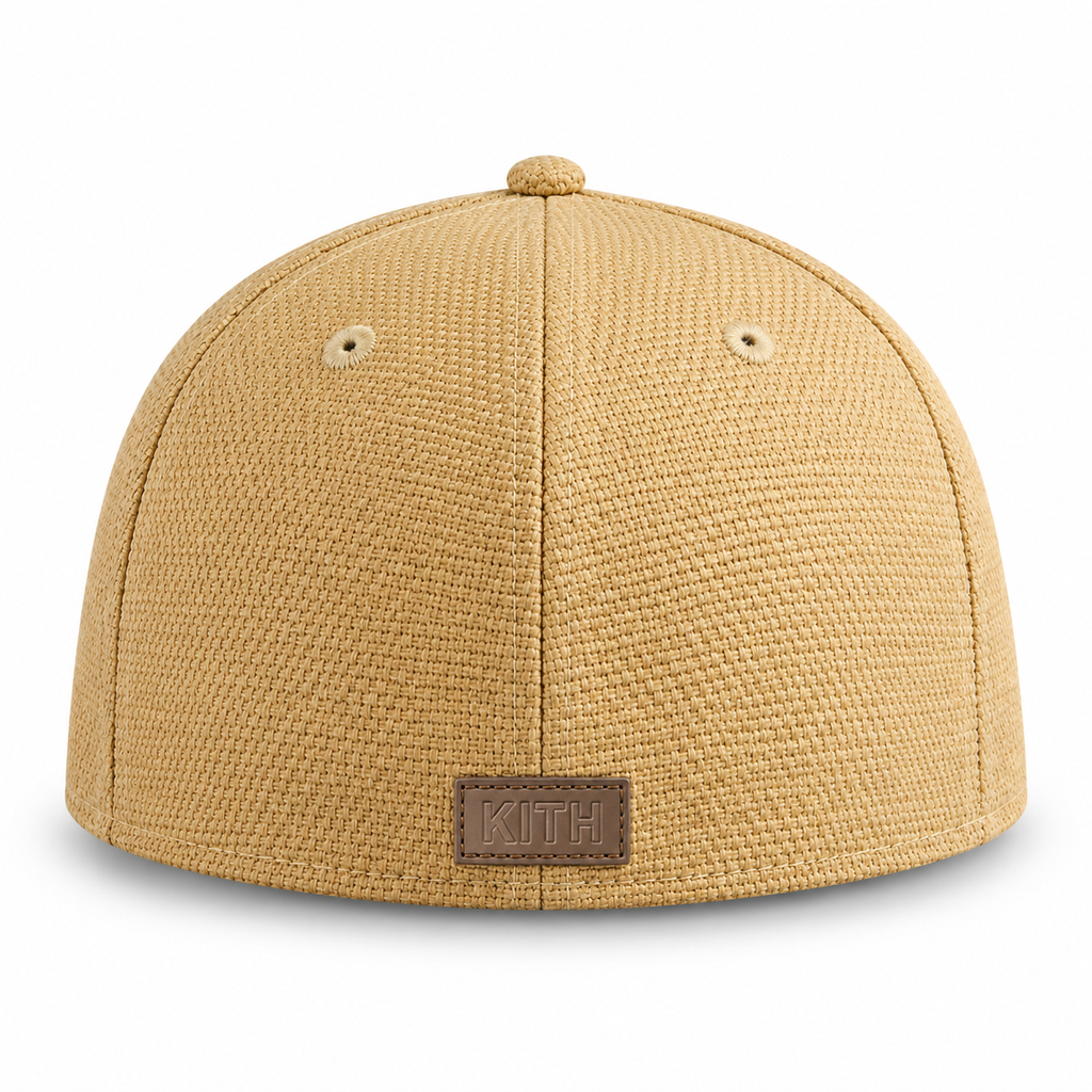 Kith New Era New York Yankees Raffia Fitted Hat Natural 2025 (USED)