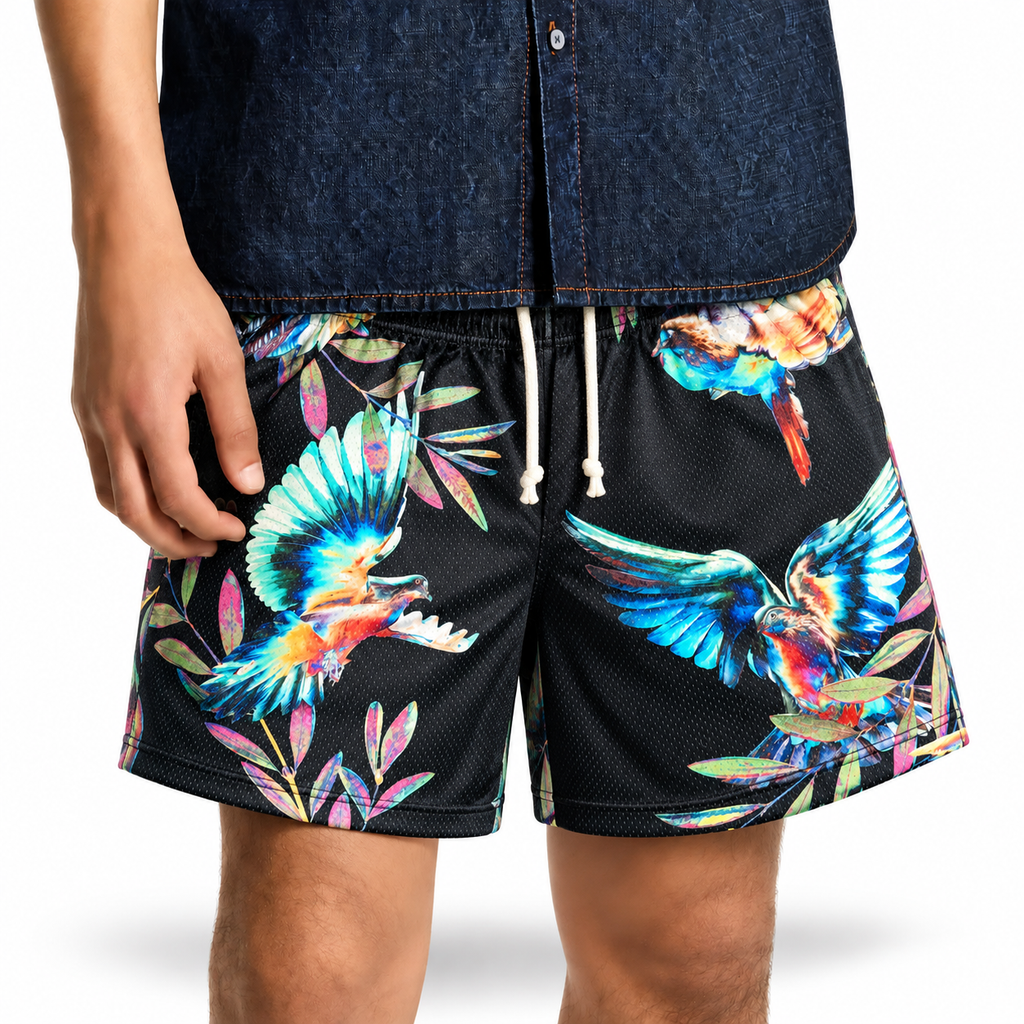 Bravest Studios Birds of Paradise Mesh Shorts Black 2022