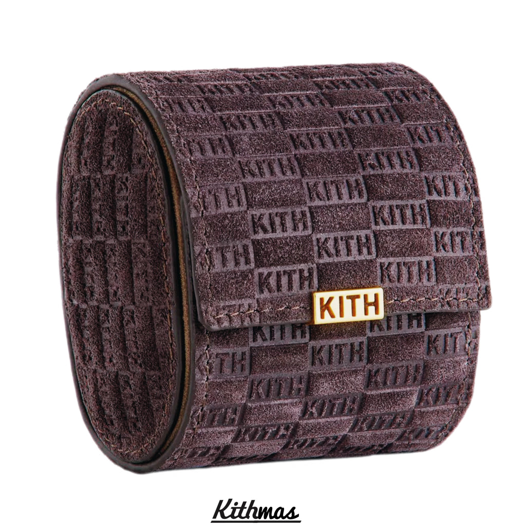 Kithmas Monogram Suede Leather Single Watch Roll | Incognito