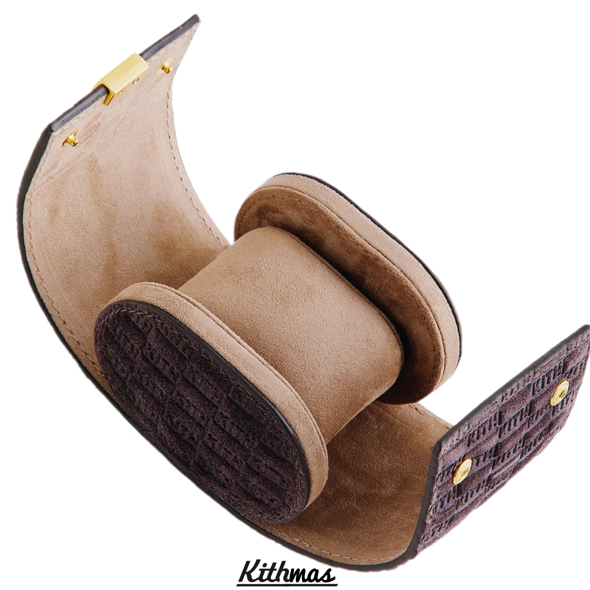Kithmas Monogram Suede Leather Single Watch Roll | Incognito