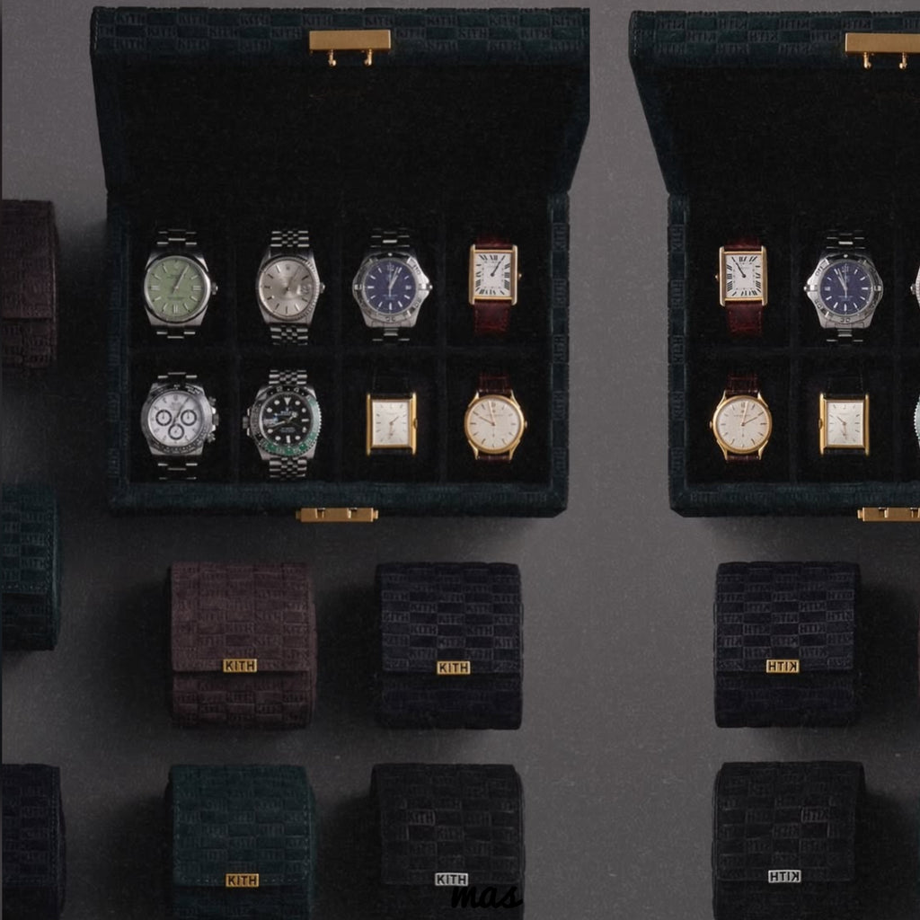 Kithmas Monogram Suede Leather Single Watch Roll | Incognito