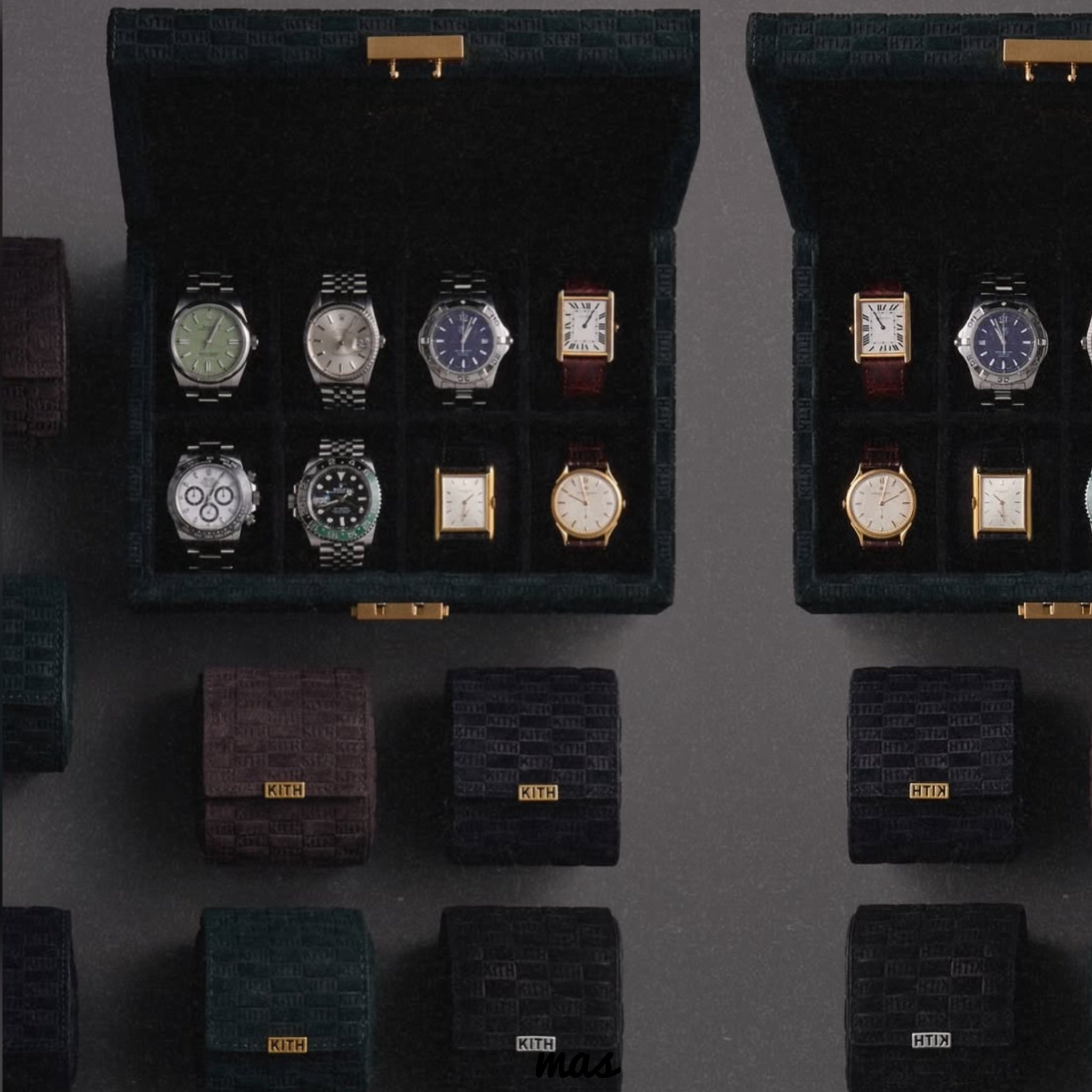 Kithmas Monogram Suede Leather Single Watch Roll | Incognito
