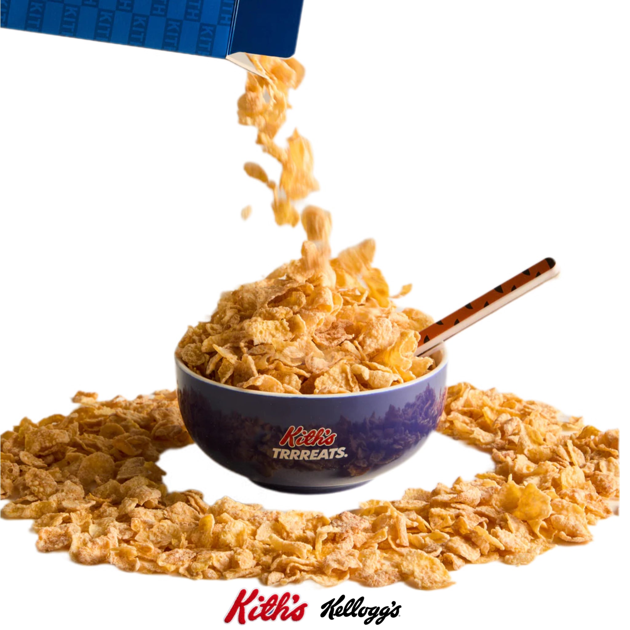 Kith Treats for Kellogg’s Frosted Flakes Tony The Tiger Cereal Bowl Set With Spoons
