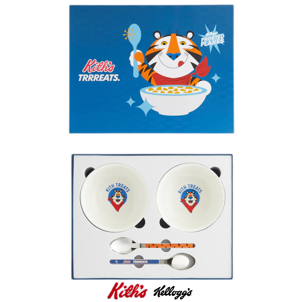 Kith Treats for Kellogg’s Frosted Flakes Tony The Tiger Cereal Bowl Set With Spoons