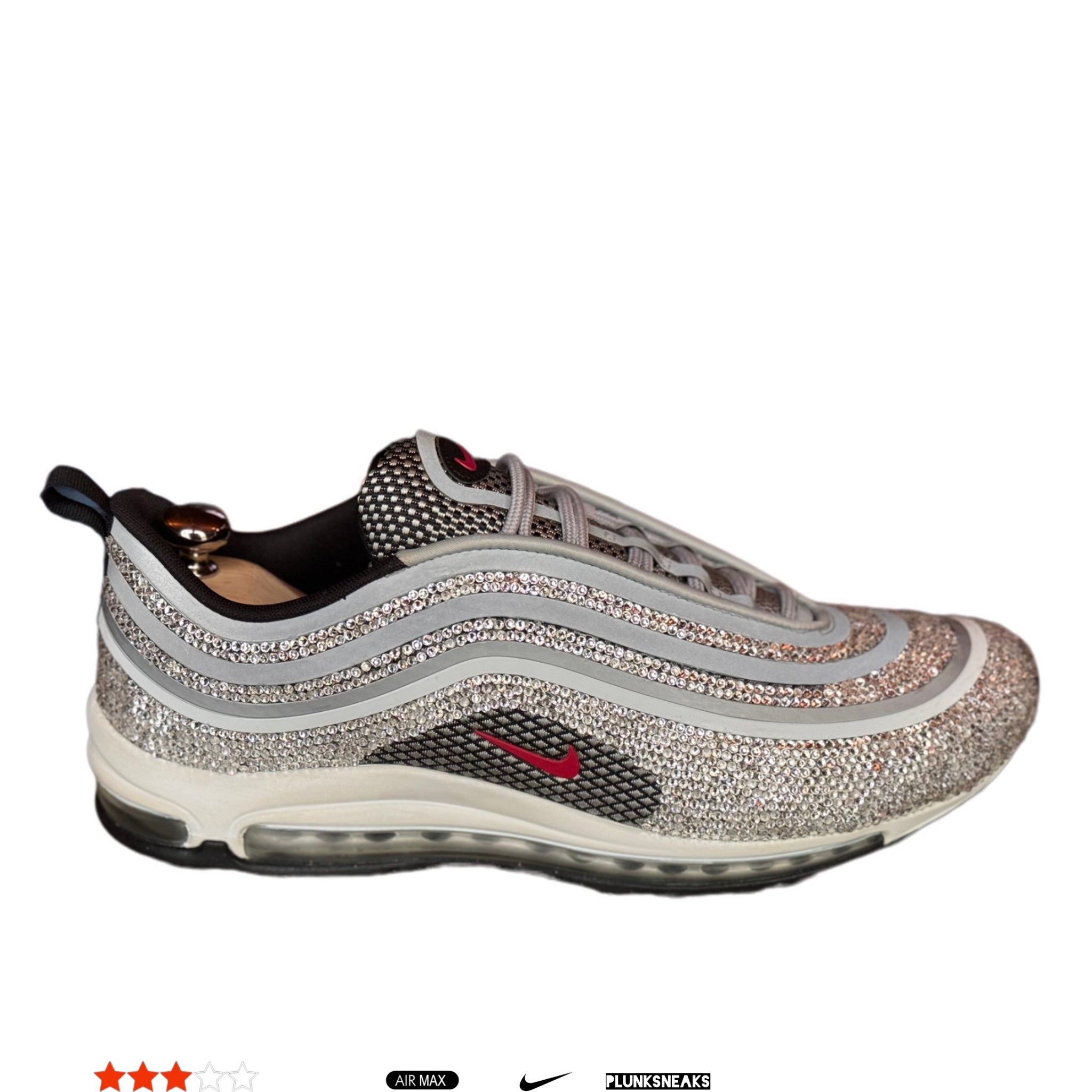Nike Air Max 97 Ultra ‘17 Silver Bullet Swarovski Custom 2017 (USED)