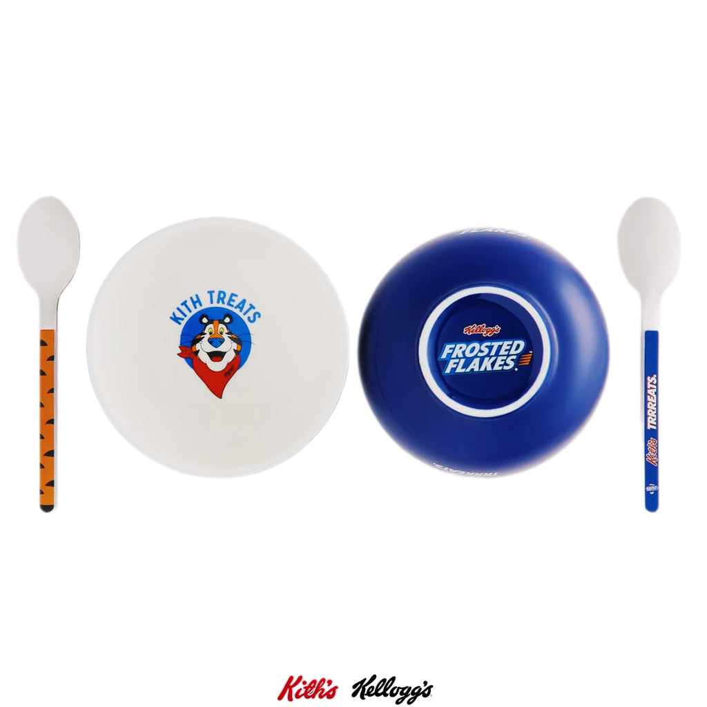 Kith Treats for Kellogg’s Frosted Flakes Tony The Tiger Cereal Bowl Set With Spoons
