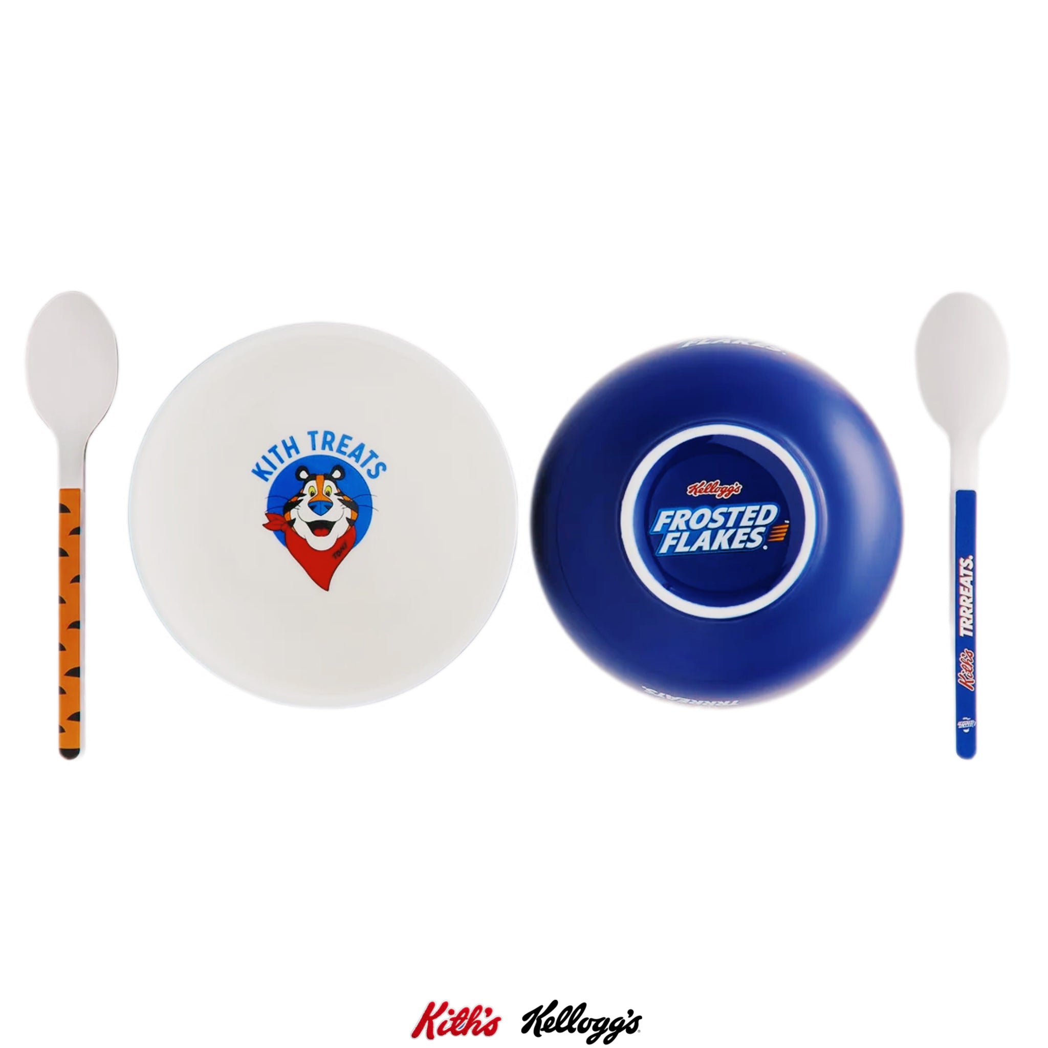 Kith Treats for Kellogg’s Frosted Flakes Tony The Tiger Cereal Bowl Set With Spoons
