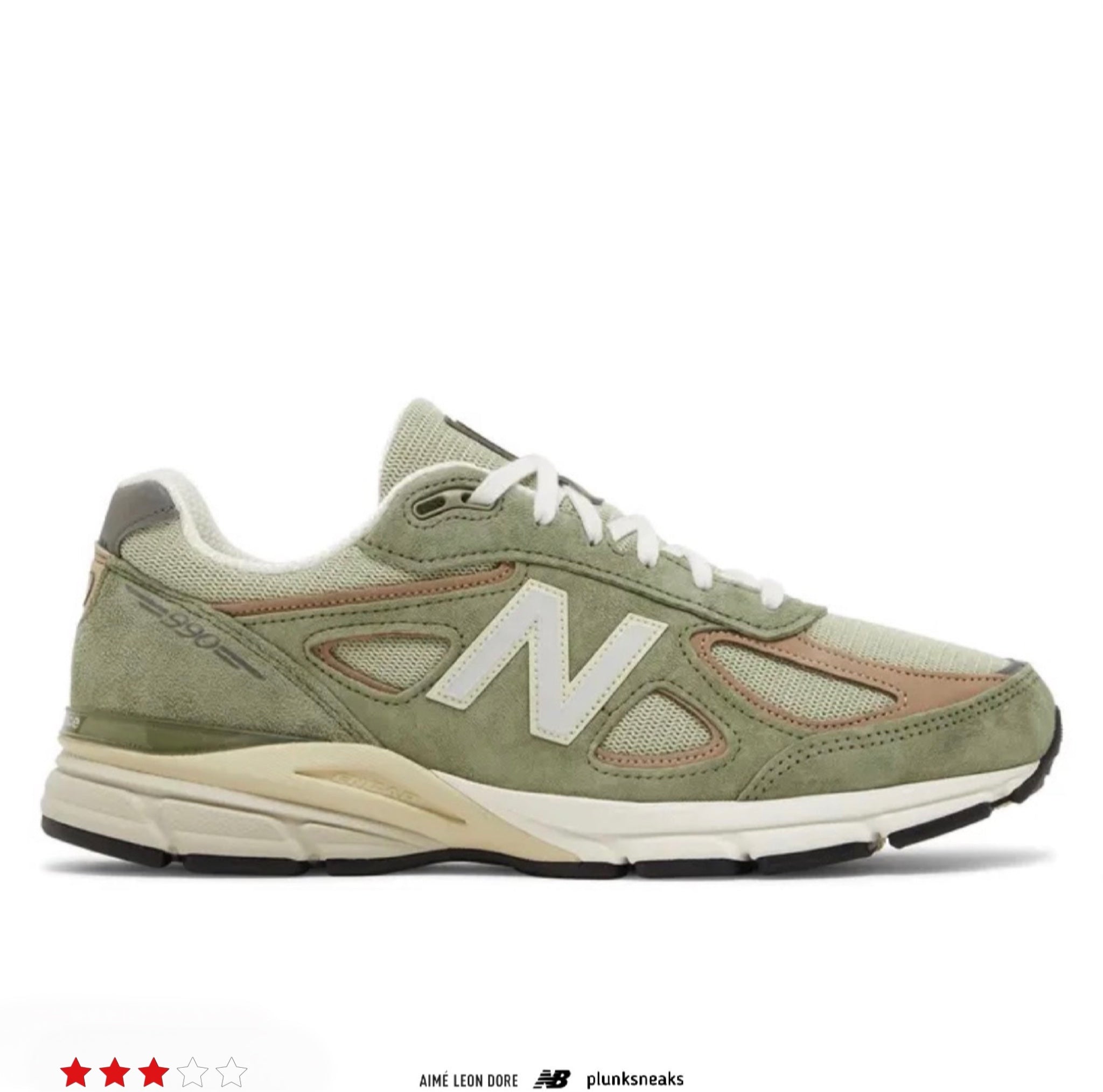 Aime Leon Dore Teddy Santis New Balance 990v4 MiUSA Olive Incense
