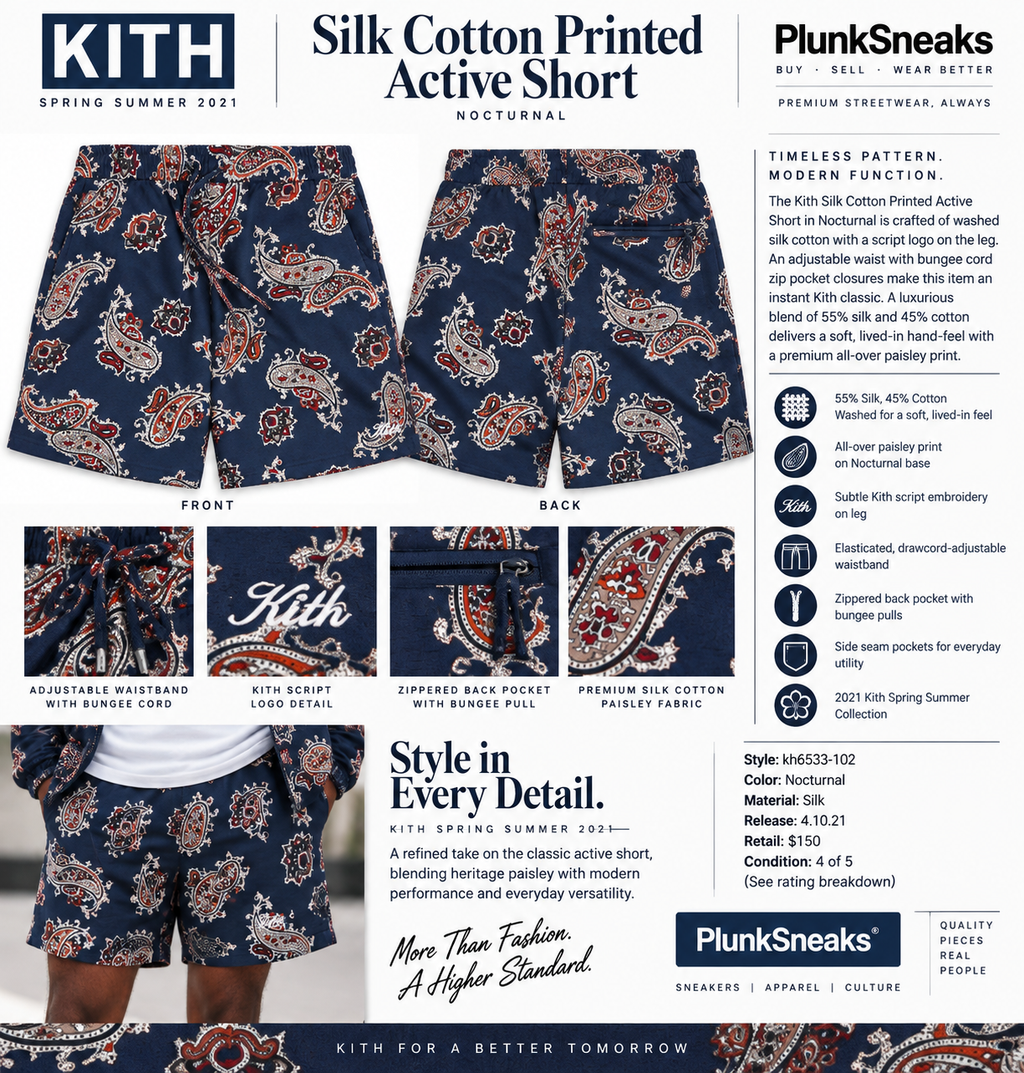 Kith Silk Cotton Paisley Active Short Nocturnal 2021 (USED)
