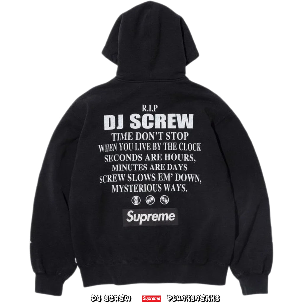 Supreme x DJ Screw Zip Up Hoodie Black