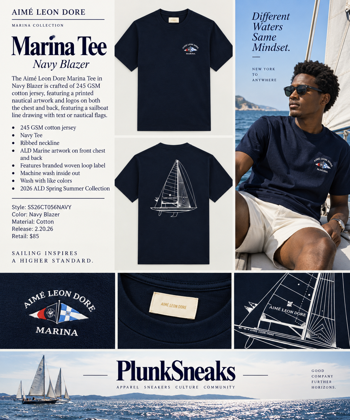 Aimé Leon Dore Marina Tee Navy Blazer 2026
