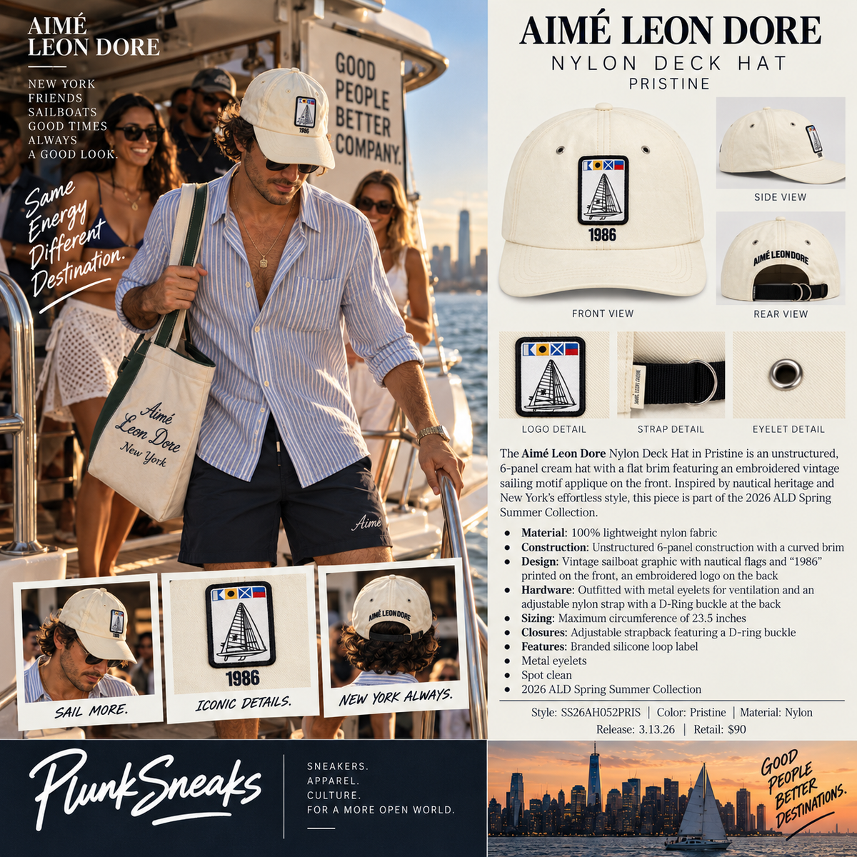 Aimé Leon Dore Nylon Deck Hat Pristine 2026