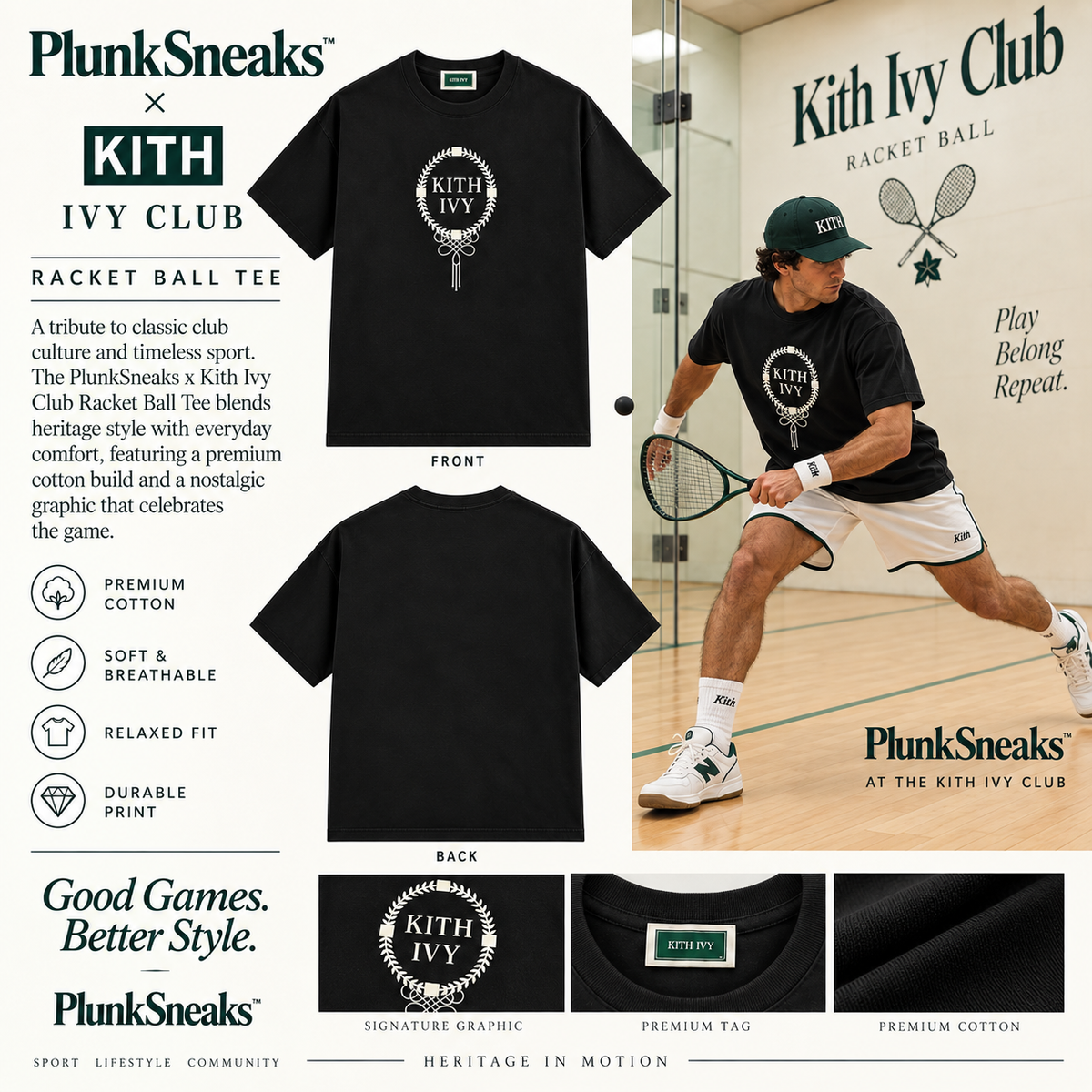 Kith Ivy Club Wilson Tee Black 2025