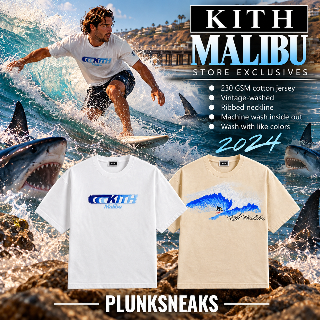 Kith Malibu Surf Sport Logo Tee White | Store Exclusive 2024