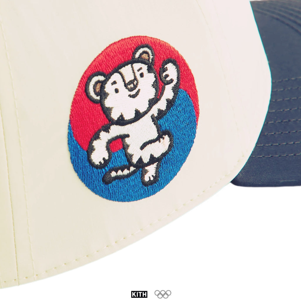 Kith for Olympics Heritage Pyeongchang 2018 Nylon Bay Low Pinch Crown Snapback Hat