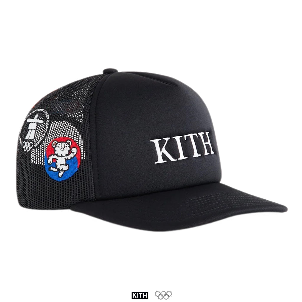 Kith for Olympics Heritage All-Over Logo Poly Foam Nolan Trucker Hat