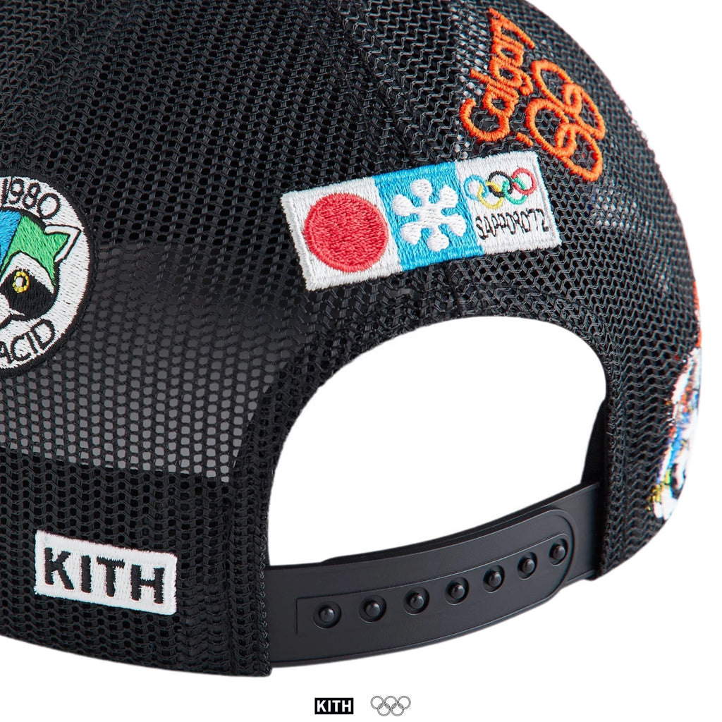 Kith for Olympics Heritage All-Over Logo Poly Foam Nolan Trucker Hat