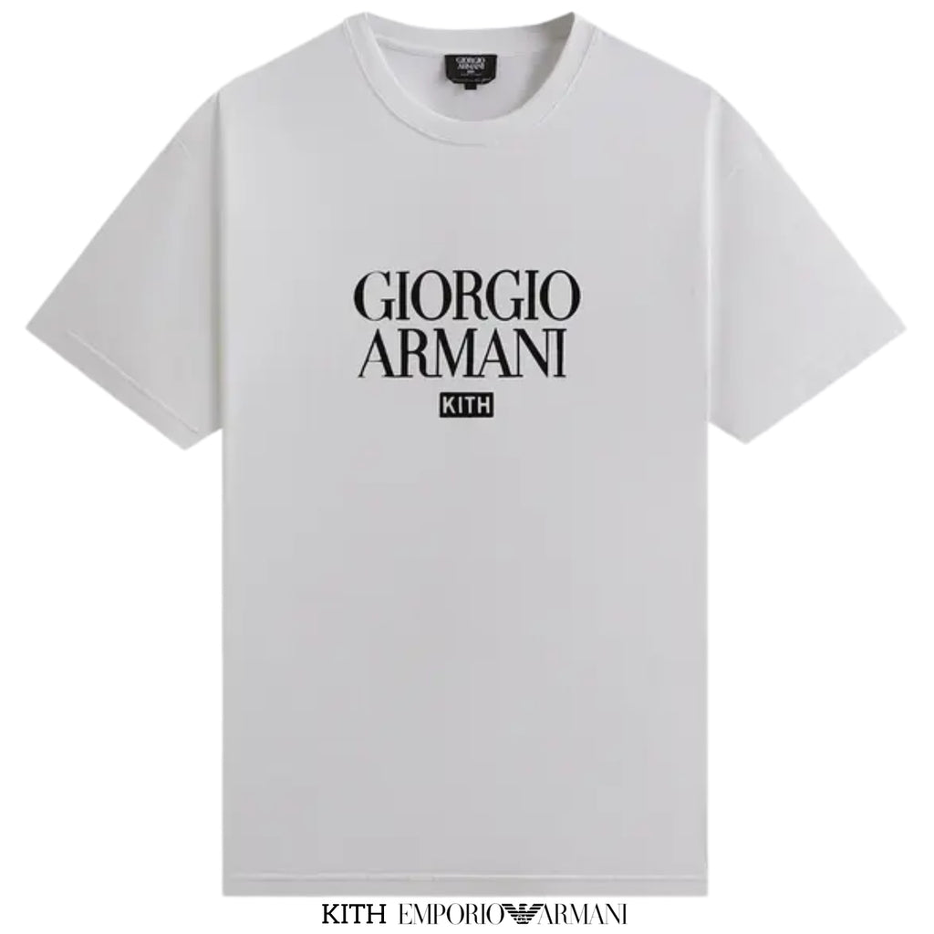 Kith Giorgio Armani Classic Script Logo Tee