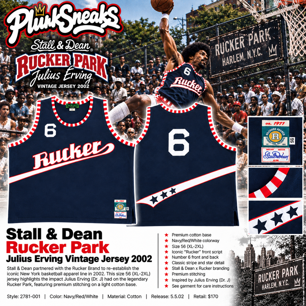 Stall & Dean Rucker Park Julius Erving Korean Vintage Jersey 2002 (USED)