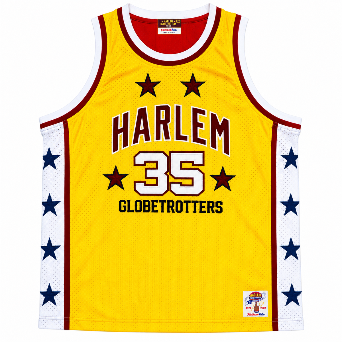 Platinum FUBU Harlem Globetrotters Korean Vintage Jersey 2005 Yellow (USED)