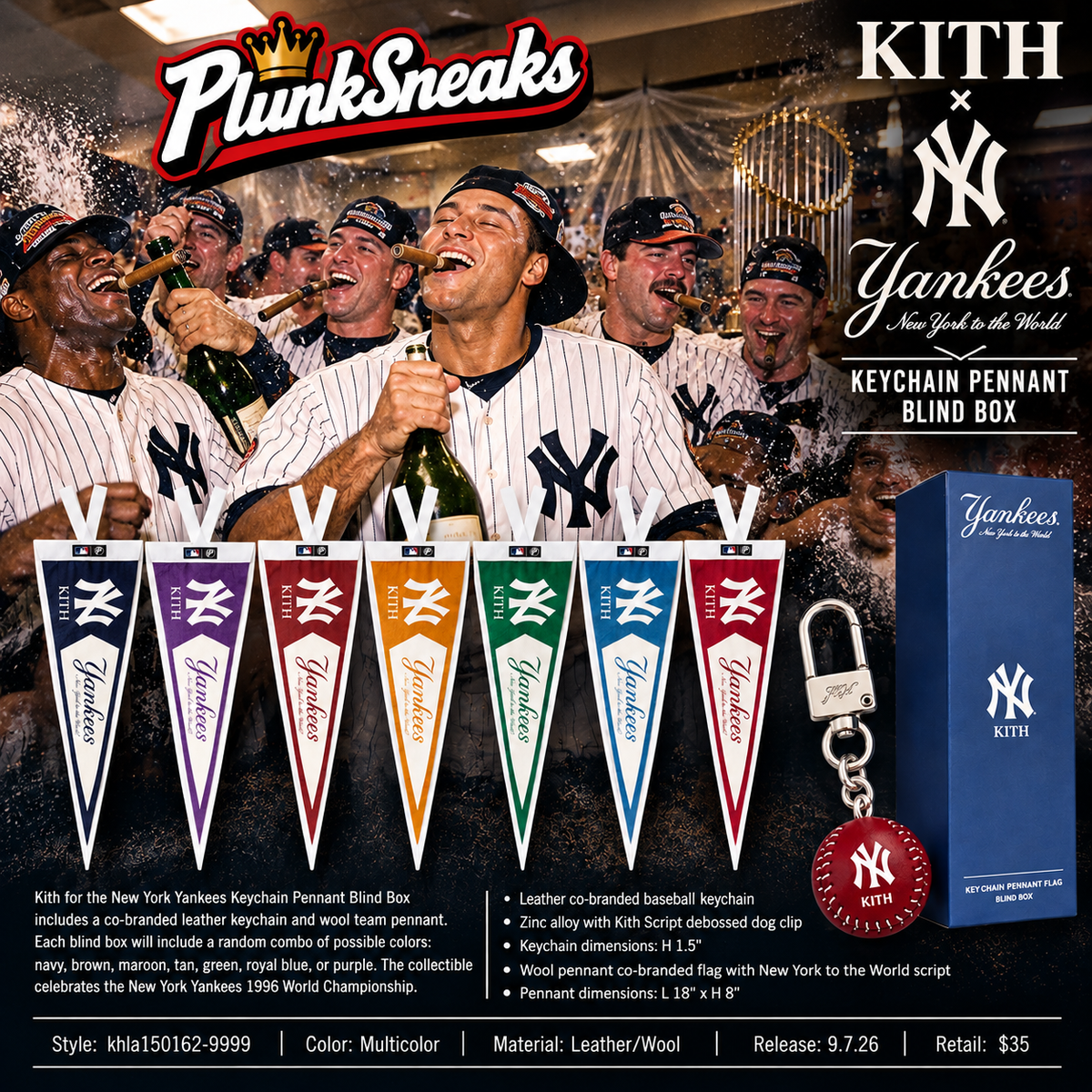 Kith for the New York Yankees Keychain Pennant Blind Box 2026