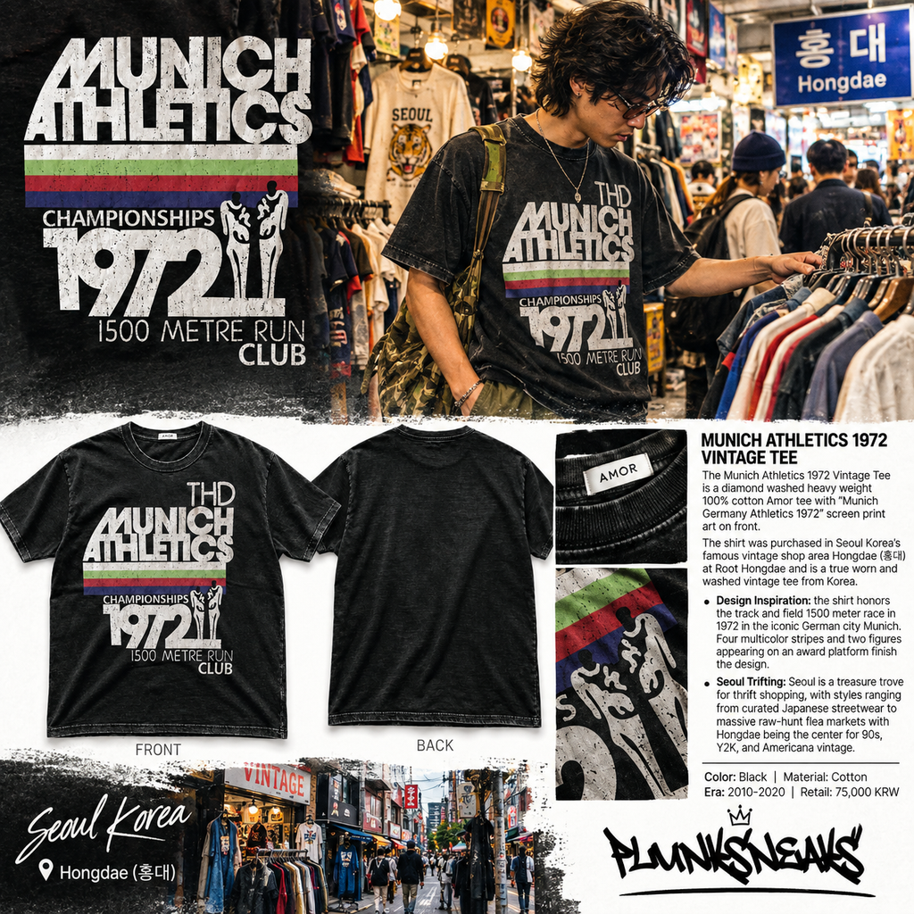 Munich Athletics 1972 Vintage Tee | Korea Exclusive 2026 (USED)