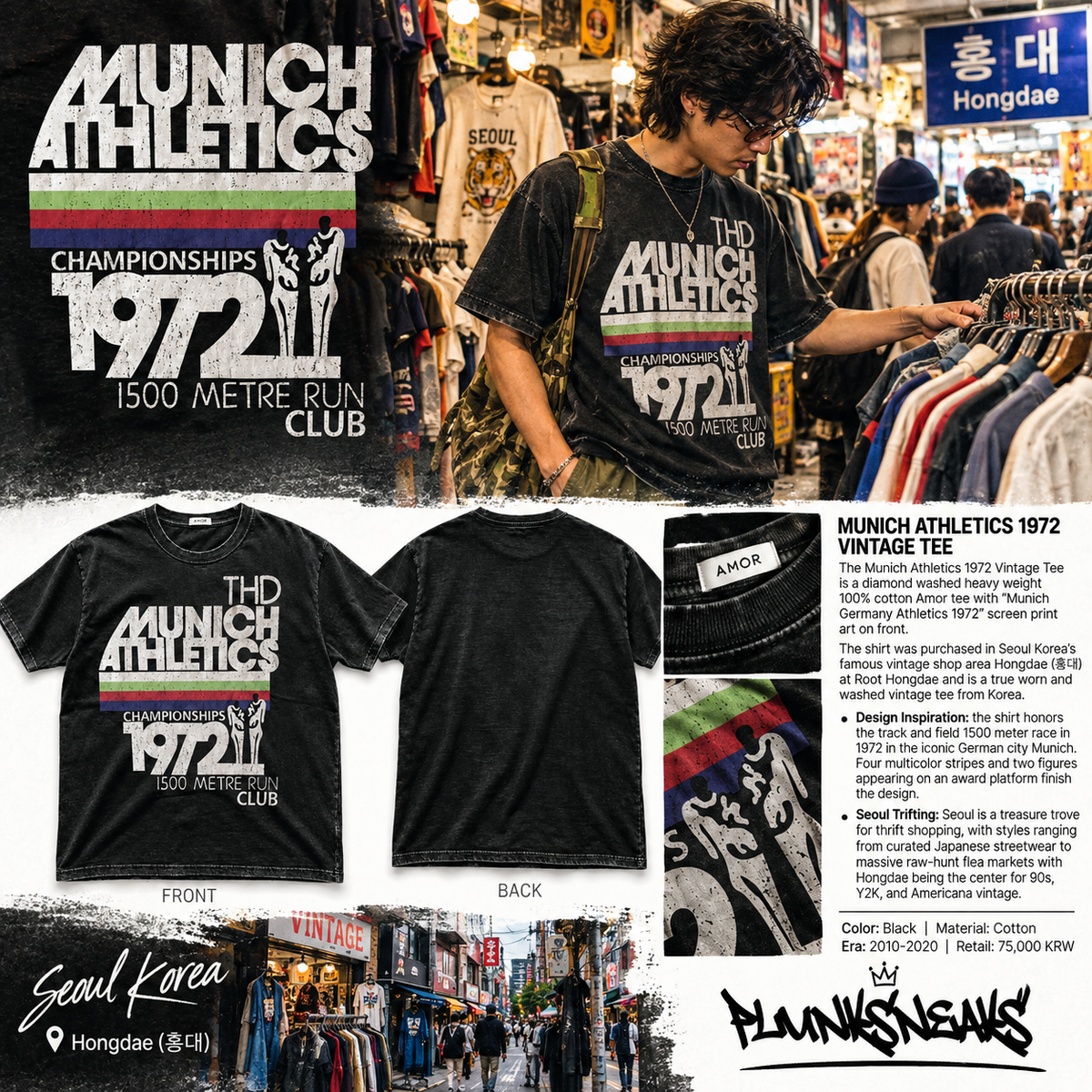 Munich Athletics 1972 Vintage Tee | Korea Exclusive 2026 (USED)