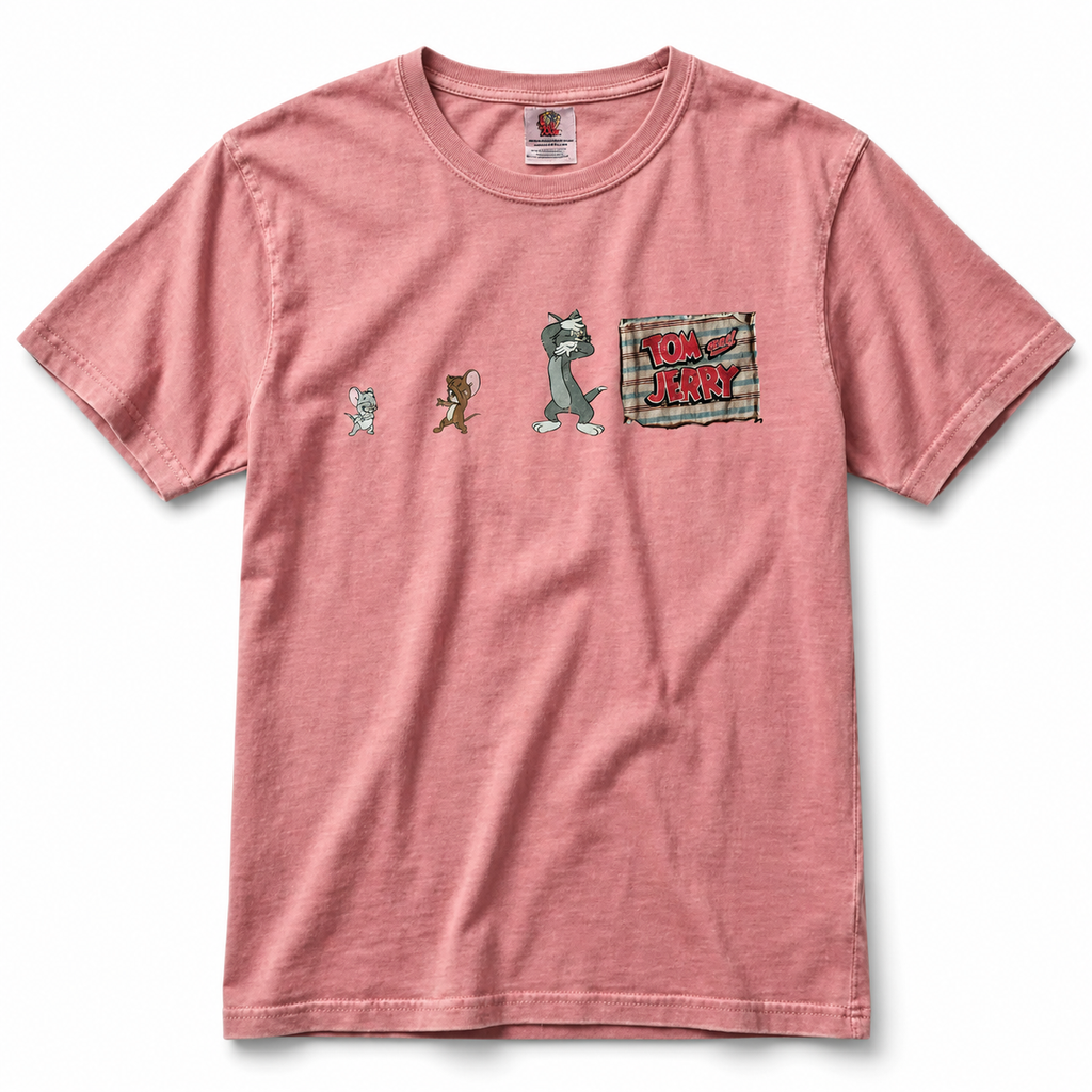Tom and Jerry Chasing Patch Vintage Tee | Korea Exclusive 2026