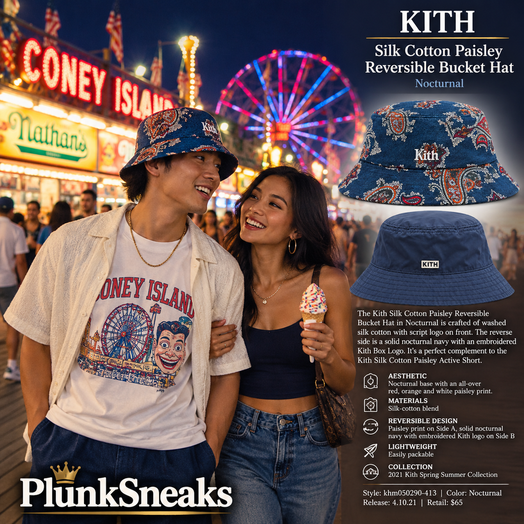 Kith Silk Cotton Paisley Reversible Bucket Hat 2021 (USED)