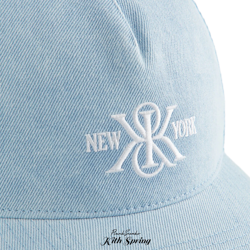 Kith K&K New York Denim Bay Low Pinch Crown Snapback