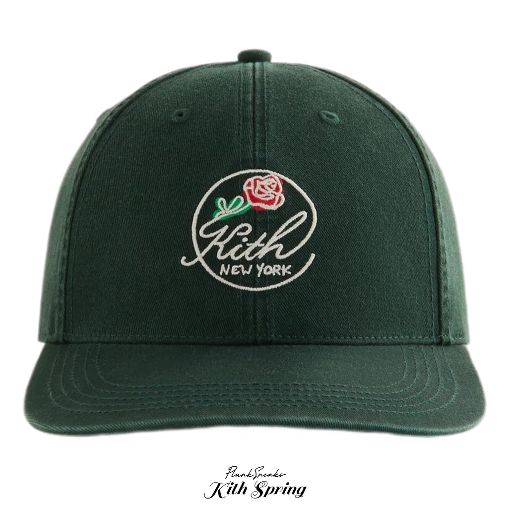 Kith Rose Logo Washed Twill Aaron Classic Cap