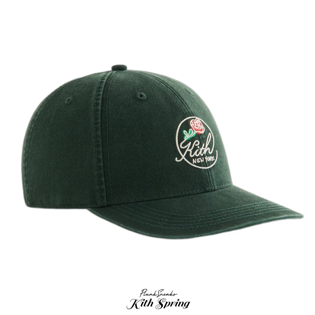 Kith Rose Logo Washed Twill Aaron Classic Cap