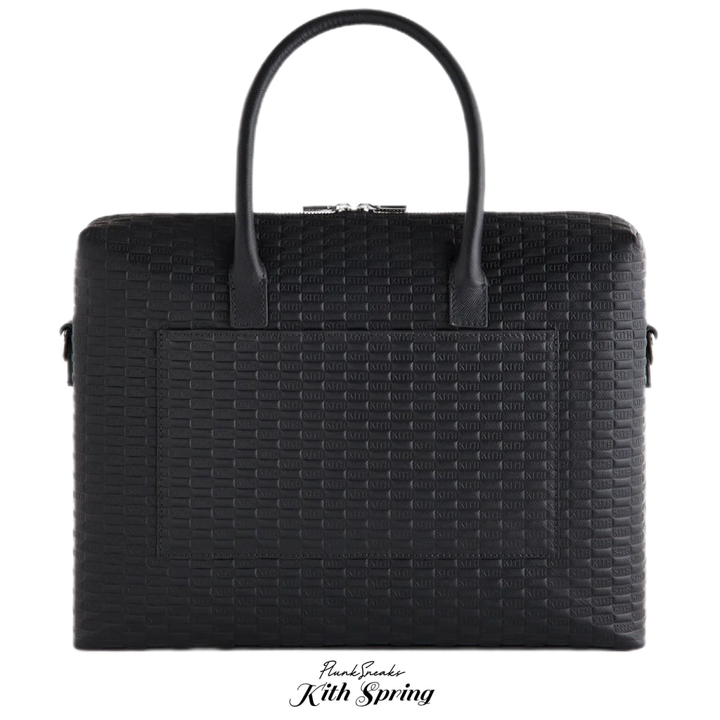Kith Monogram Leather Messenger Briefcase