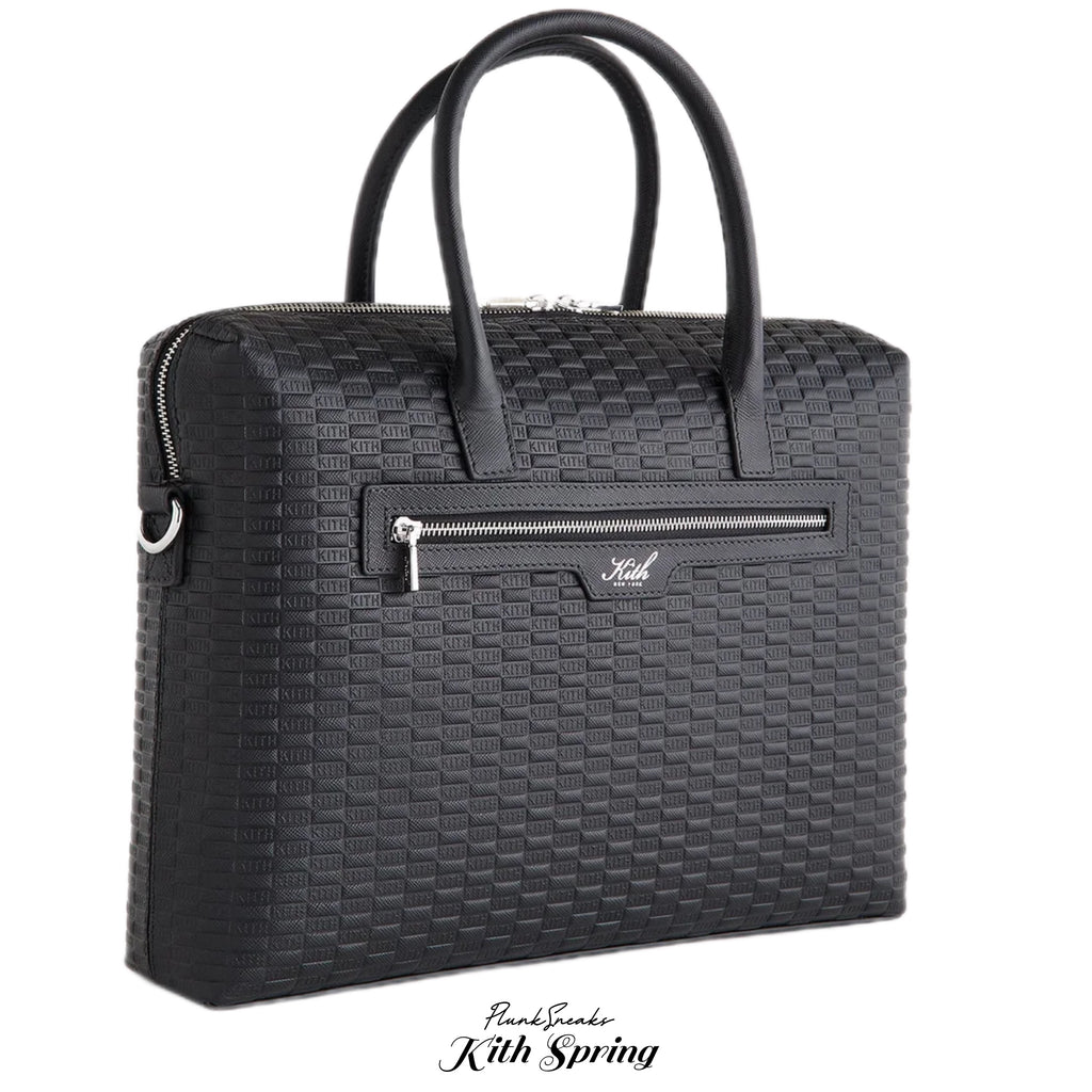 Kith Monogram Leather Messenger Briefcase