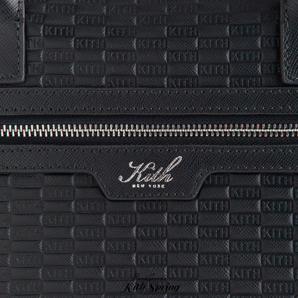 Kith Monogram Leather Messenger Briefcase